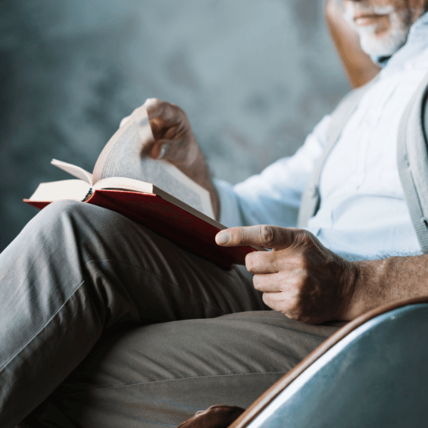 person reading bible scripture
